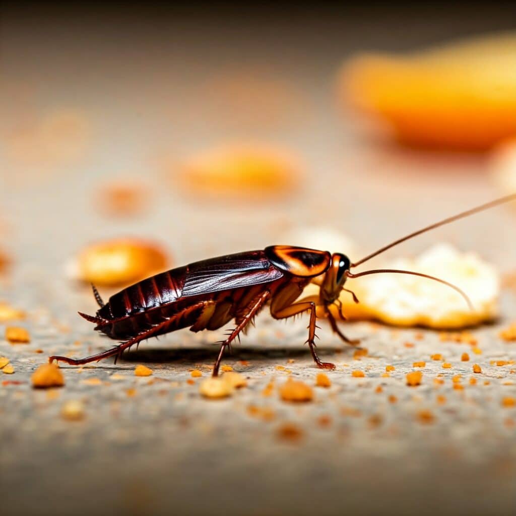 close up of a cockroach