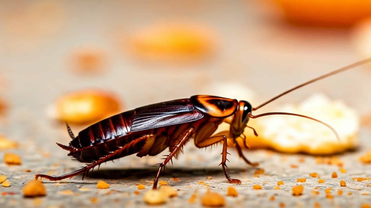 close up of a cockroach