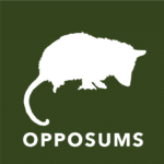 Silhouette icon of a opossum