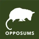 Silhouette icon of a opossum