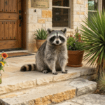 Raccoon on front poorch.