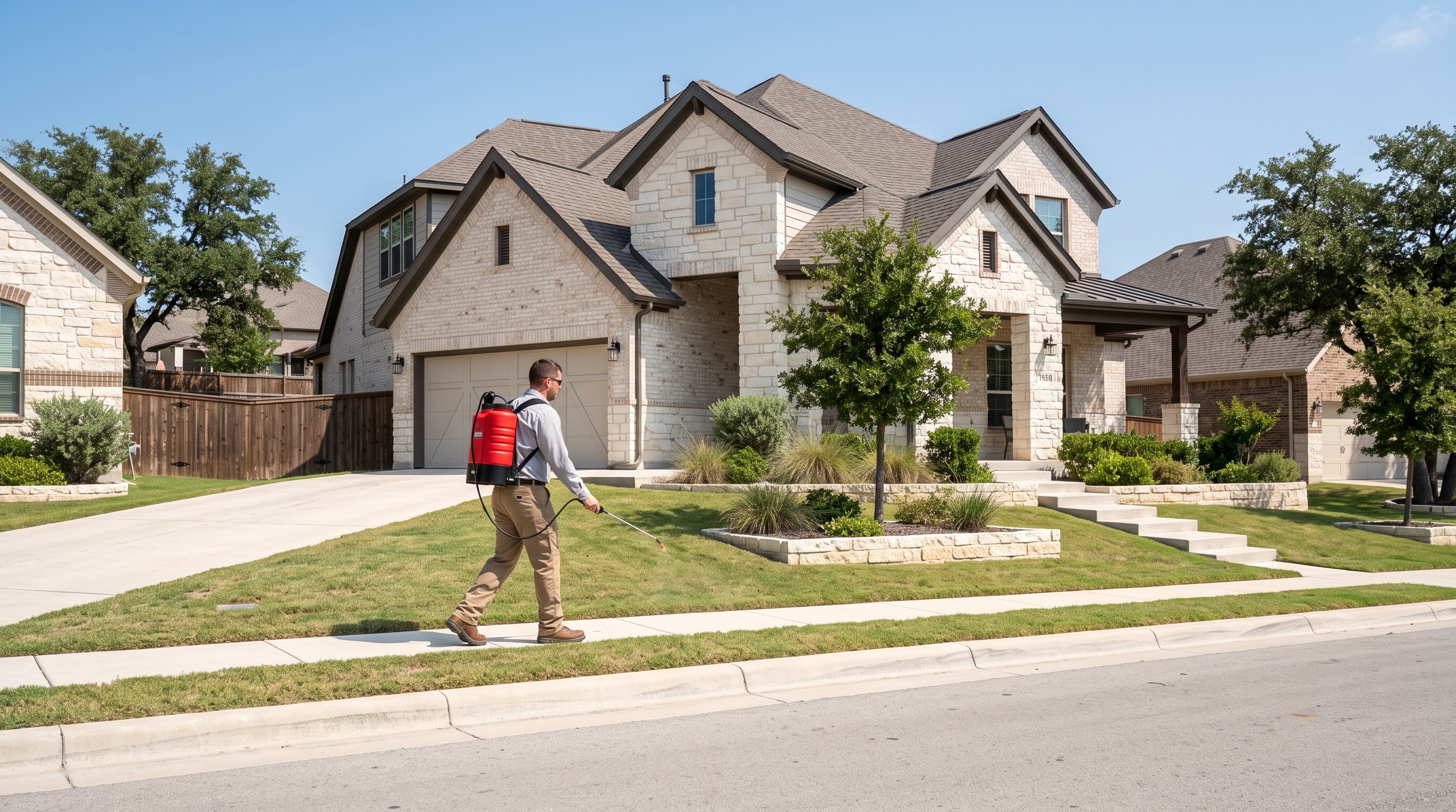 Pest Control Application in Central Texas.